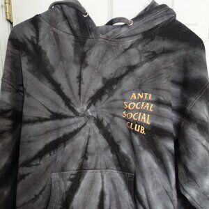 ASSC ANTI SOCIAL SOCIAL CLUB TIE DYE GREY HOODIE - SIZE L
